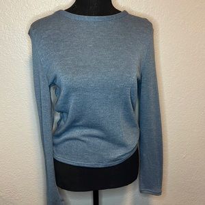 H&M medium blue backless long sleeve